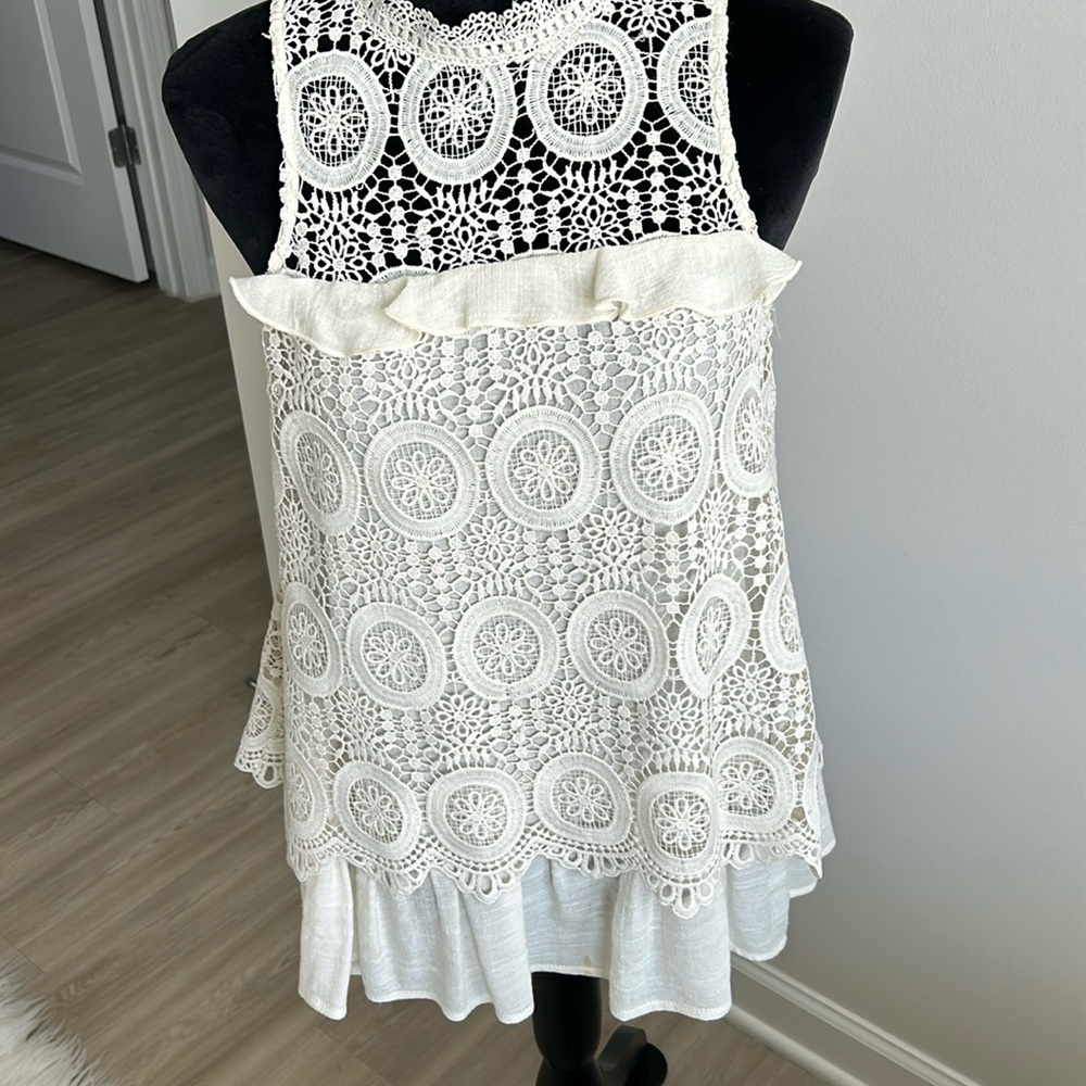 Lace Linen Top